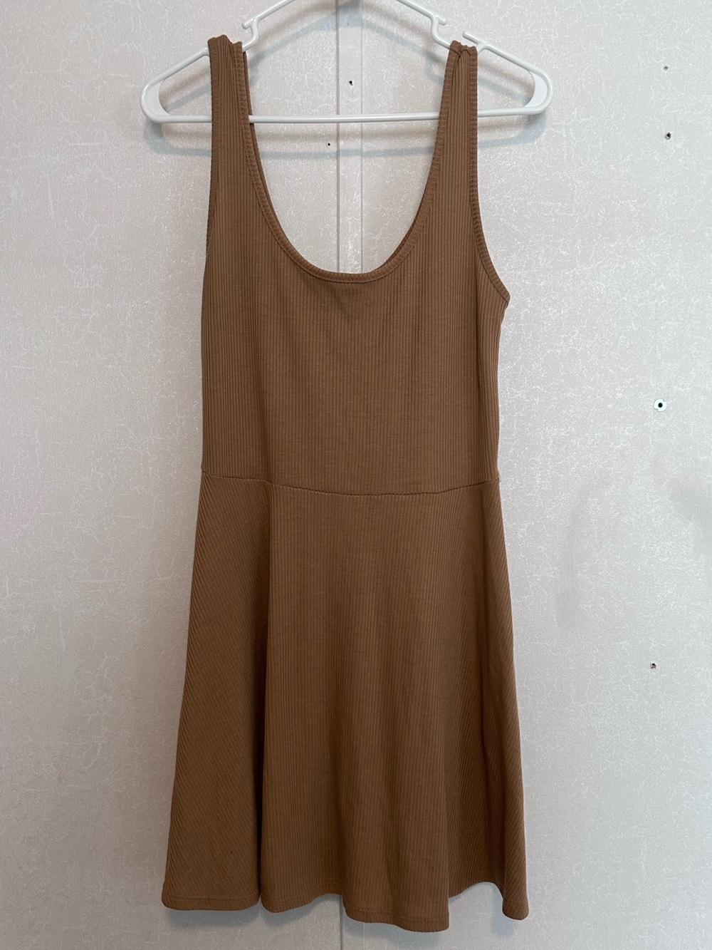 Forever 21 | Ribbed Scoop Neck Mini Dress - Brown | Size XL